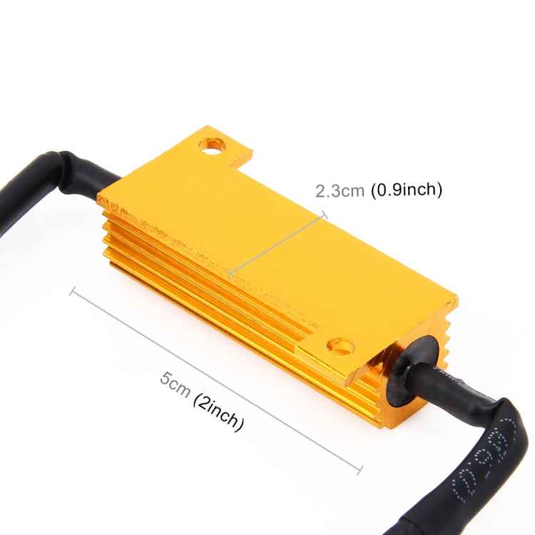 2 PCS H7 50W 6 Ohms Load Resistor Car Canbus Error Canceller Decoder Cable