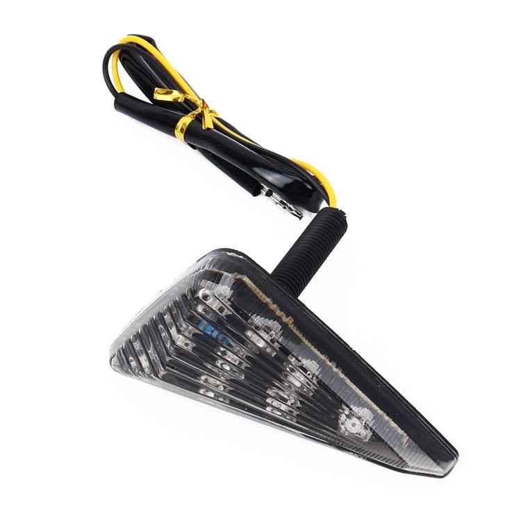 2 PCS Triangle Shape DC 12V Motorcycle 9-LED Yellow Light Turn Signal Indicator Blinker Light