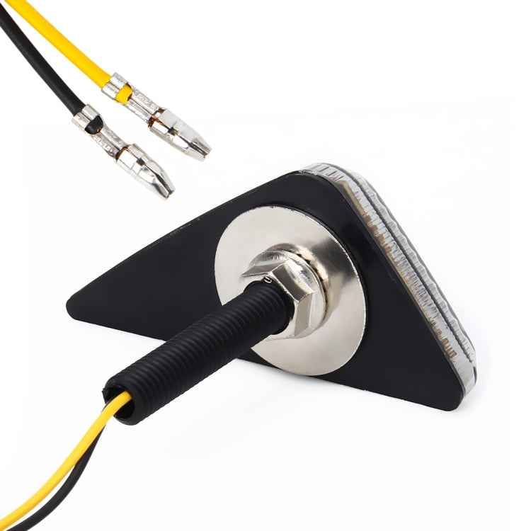 2 PCS Triangle Shape DC 12V Motorcycle 9-LED Yellow Light Turn Signal Indicator Blinker Light