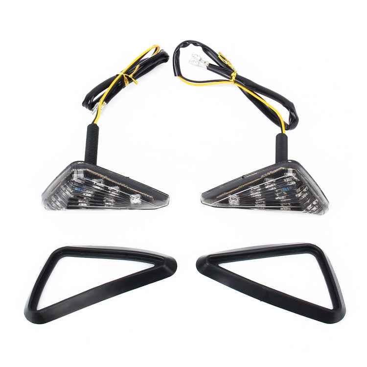 2 PCS Triangle Shape DC 12V Motorcycle 9-LED Yellow Light Turn Signal Indicator Blinker Light