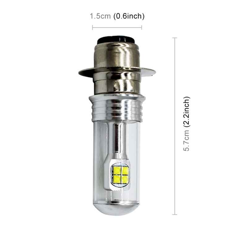 Motorcycle Headlights 750LM 6000K White H6M/P15D 40W 8-LED Bulbs, DC 12-24V