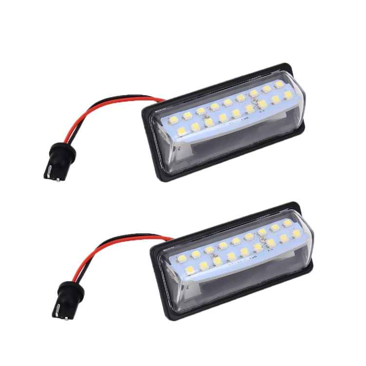 2 PCS LED License Plate Light 18-SMD Bulbs Lamps for Nissan/Teana 03 / Tada 03-08 /Sylphy 2008 /Sunny 2001-2006,2W 120LM,6000K, DC12V(White Light)