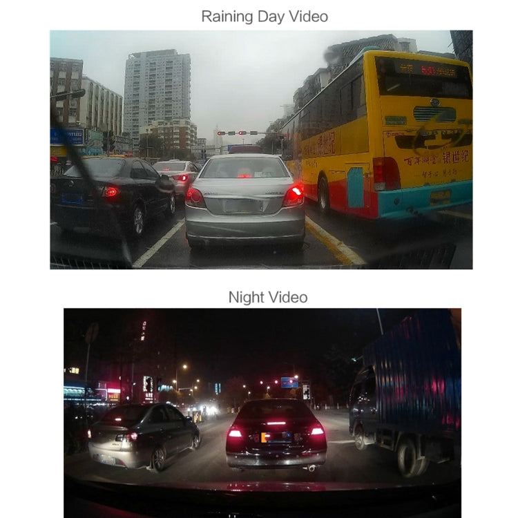 4 inch HD Video Recording HD Display Car Recorder with Separate F2.0 Camera, 12MP 170 Degrees Wide-angle/ Rear View Loop Recording/ G-Sensor Recording/ WDR Full HD/ Front Camera 1080P/ Rear Camera 720P/ Support 32G TF Card