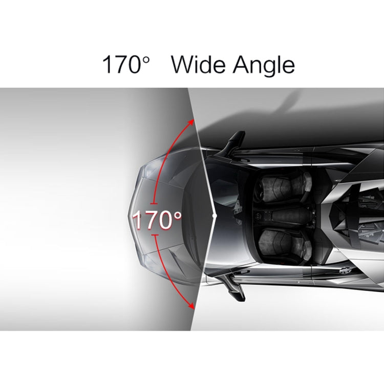 4 inch HD Video Recording HD Display Car Recorder with Separate F2.0 Camera, 12MP 170 Degrees Wide-angle/ Rear View Loop Recording/ G-Sensor Recording/ WDR Full HD/ Front Camera 1080P/ Rear Camera 720P/ Support 32G TF Card