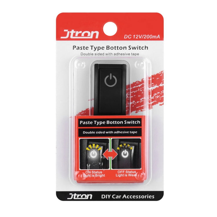 Jtron Car DIY Switch Paste Type Button Switch Paste Type Button Switch Double Sided with Adhesive Tape OFF/ON DC 12V/200mA, Button 4