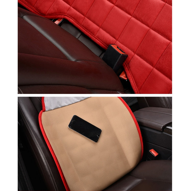 3 PCS / Set Warm Car Seat Cover Cushion Five Seats Universal Two Front Row Seat Covers and One Back Row Seat Cover Car Non-slip Chair Pad Warm Car Mats No Back Plush Cushion