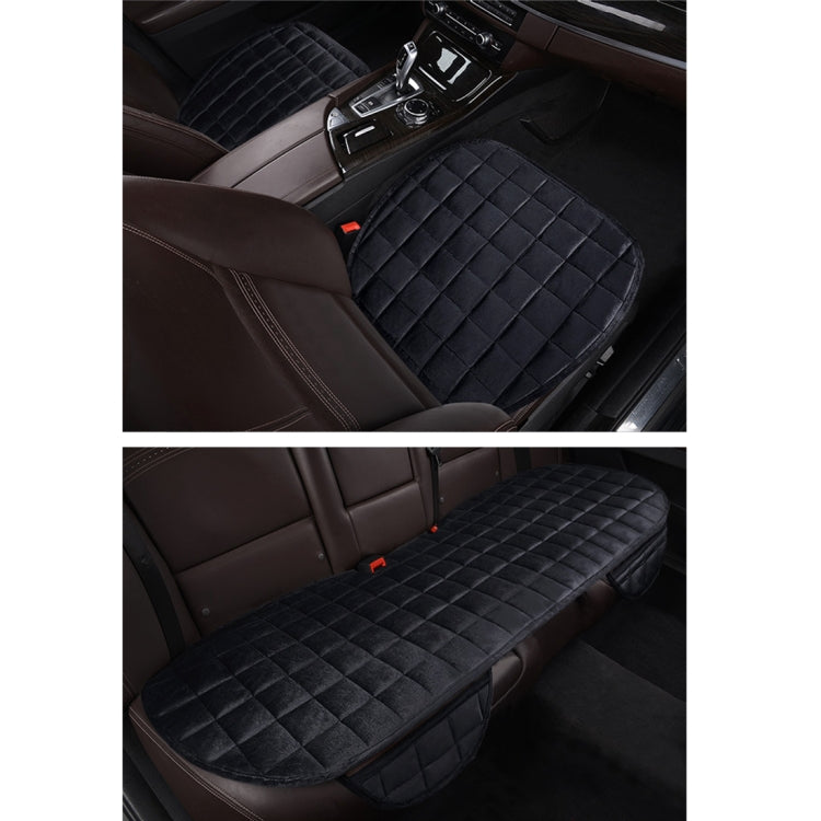 3 PCS / Set Warm Car Seat Cover Cushion Five Seats Universal Two Front Row Seat Covers and One Back Row Seat Cover Car Non-slip Chair Pad Warm Car Mats No Back Plush Cushion