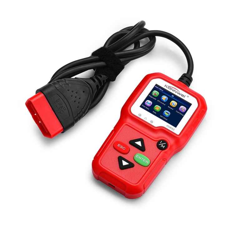 KONNWEI KW680 Mini OBDII Car Auto Diagnostic Scan Tools Auto Scan Adapter Scan Tool (Can Detect Battery and Voltage, Only Detect 12V Gasoline Car)