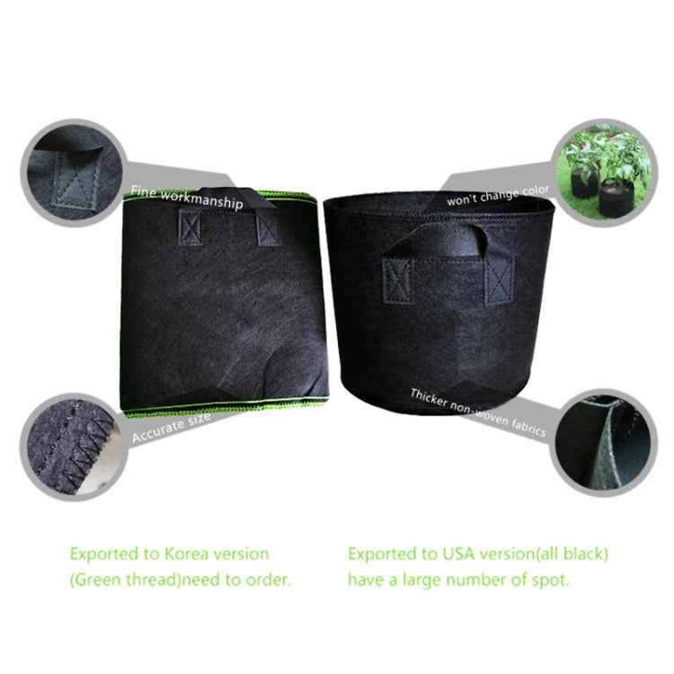 3 Gallon Planting Grow Bag Thickened Non-woven Aeration Fabric Pot Container with Handle
