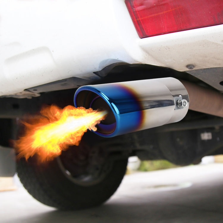 Universal Car Styling Stainless Steel Straight Exhaust Tail Muffler Tip Pipe, Straight