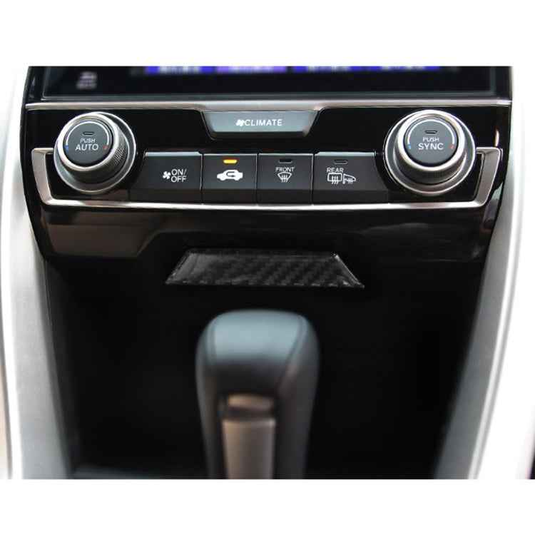 Carbon Fiber Trim Central Control Gears Shift Panel Decorative Sticker for Honda Civic 10th Gen 2016-2019