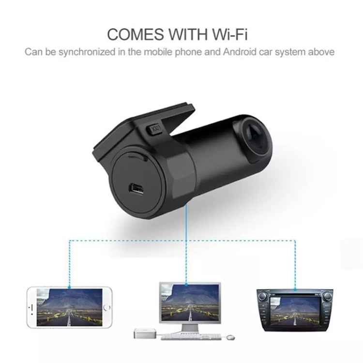 Mini Car Dash Camera WiFi Monitor Full HD Dashcam Video Recorder Camcorder Motion Detection, Support TF Card & Android & IOS