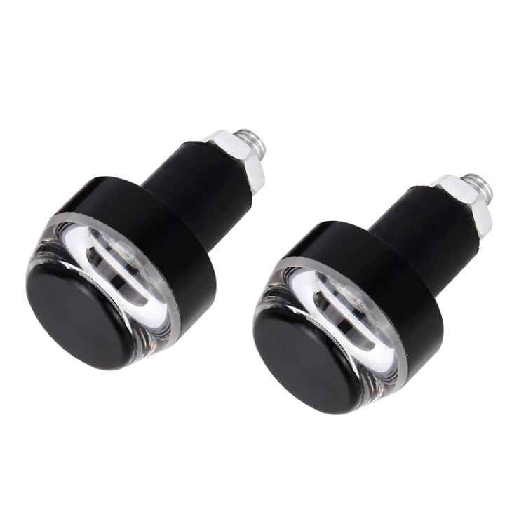 Pair Motorcycle Turn Signal Light Grip Bar Plug Strobe Side Marker End LED Handlebar Lamp
