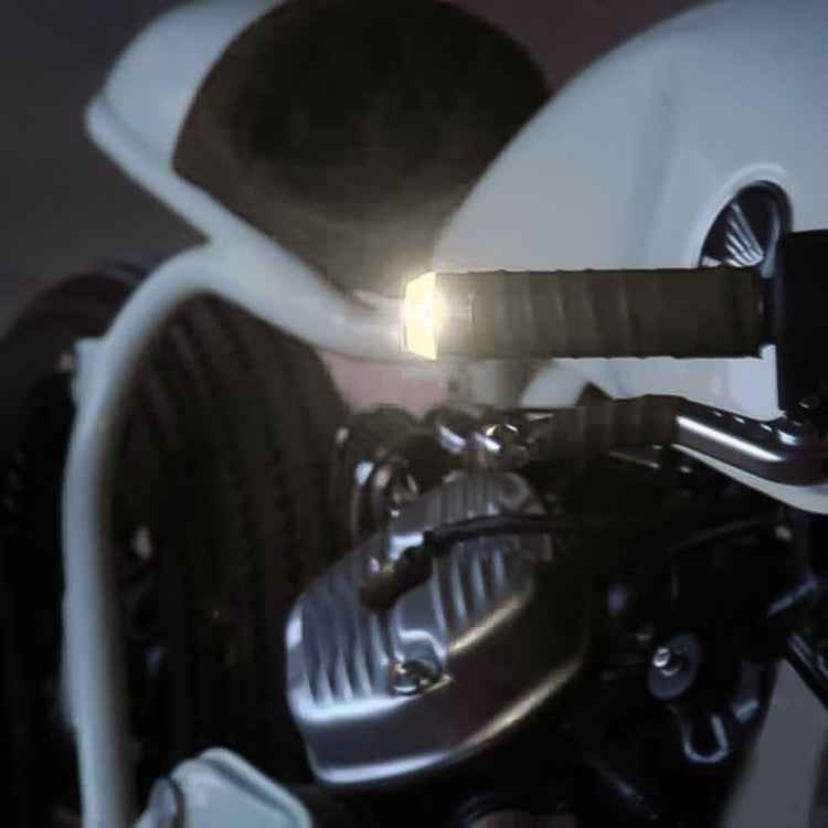 Pair Motorcycle Turn Signal Light Grip Bar Plug Strobe Side Marker End LED Handlebar Lamp