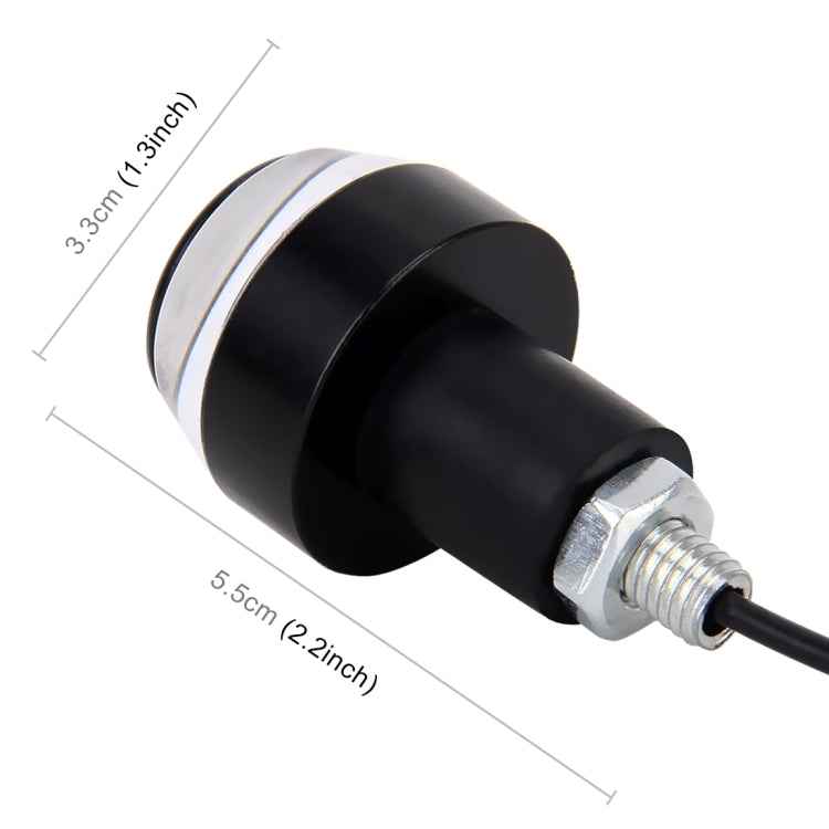 Pair Motorcycle Turn Signal Light Grip Bar Plug Strobe Side Marker End LED Handlebar Lamp