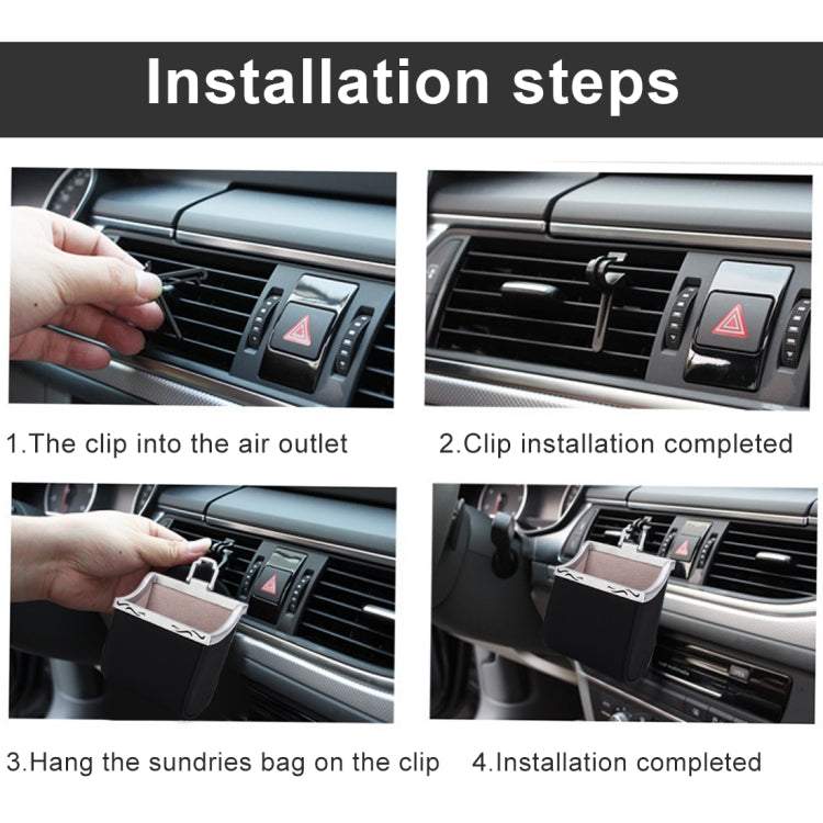 Universal Car Air Vent Mount Outlet Storage Box Case Bag Pouch Phone Holder, Air Vent Storage Box