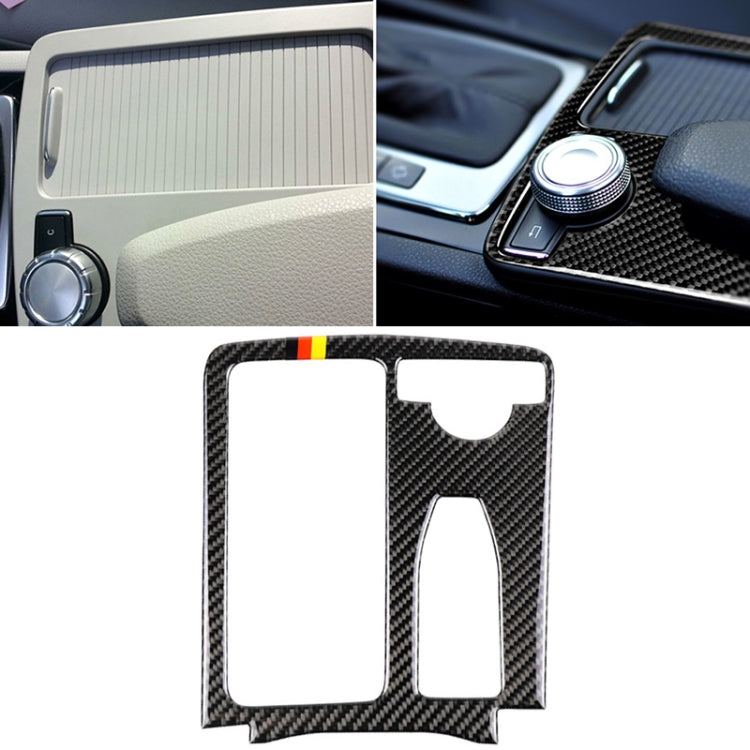 Car German Flag Carbon Fiber Right Drive Gear Position Panel Decorative Sticker for Mercedes-Benz W204 2007-2013 / W212 2010-2012
