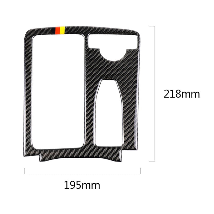 Car German Flag Carbon Fiber Right Drive Gear Position Panel Decorative Sticker for Mercedes-Benz W204 2007-2013 / W212 2010-2012
