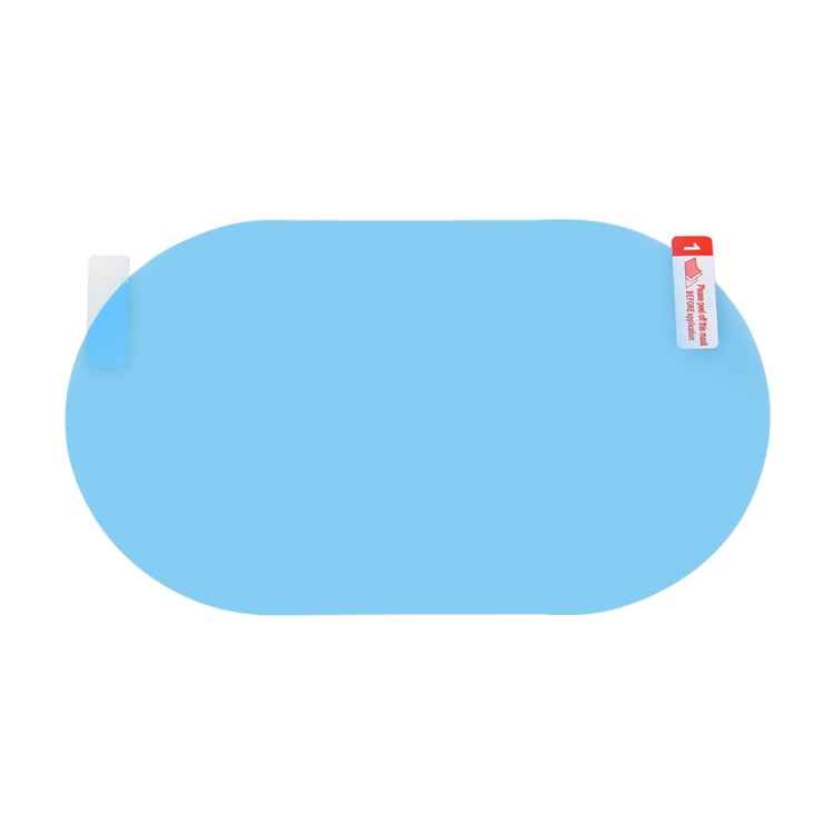 Car Oval PET Rearview Mirror Protective Window Clear Anti-fog Waterproof Rain Shield Film, Size:10x15cm