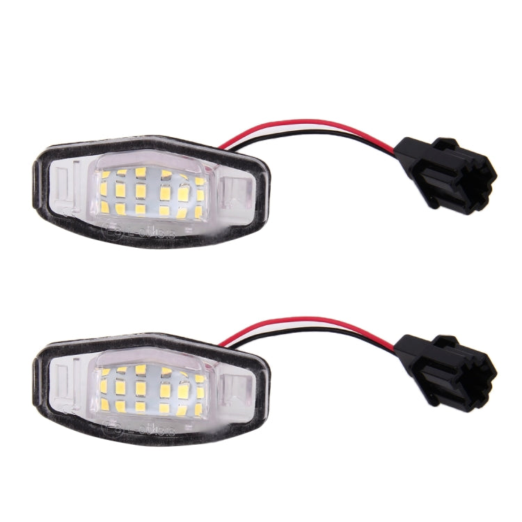 2 PCS DC 12V 2W 120LM 6000K LED License Plate Light 18-SMD Bulbs Lamps for Honda Civic VII4/5D 01-05, VIII 06-17, City 4D 03-09, Lengend 99-04, For Honda Civic