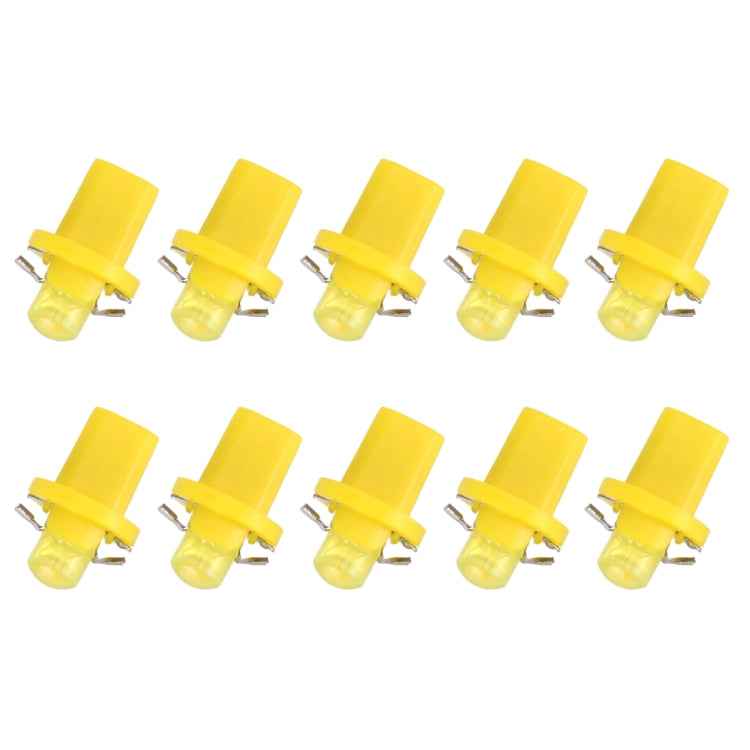 10 PCS 0.4W B8.5 Wedge Instrument Panel COB LED Light Dashboard Gauge Cluster Indicator Lamp Bulb