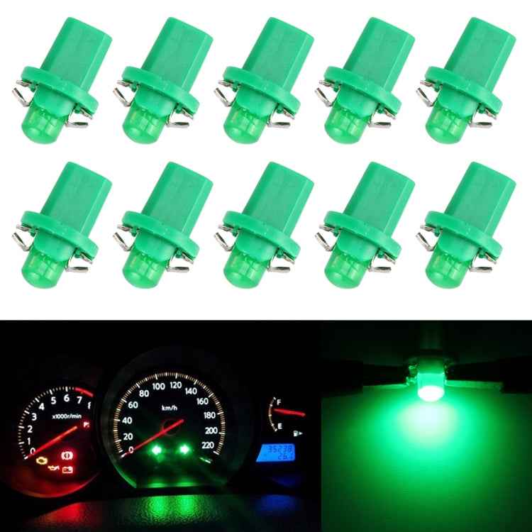 10 PCS 0.4W B8.5 Wedge Instrument Panel COB LED Light Dashboard Gauge Cluster Indicator Lamp Bulb