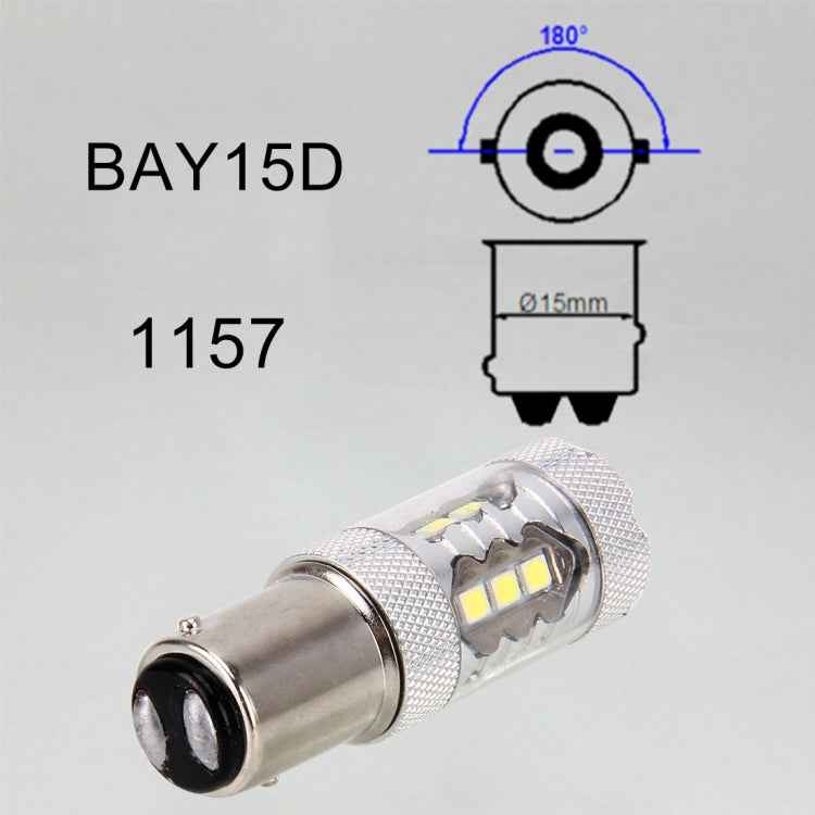 2 PCS 1157 / BAY15D 5W 250LM 6000K Car Auto Brake Lights 16LEDs SMD-2835 Lamps, DC 12V