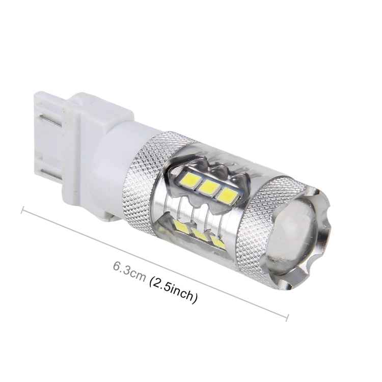 2 PCS T20 / 7443 5W 250LM 6000K Car Auto Brake Lights 16LEDs SMD-2835 Lamps, DC 12V