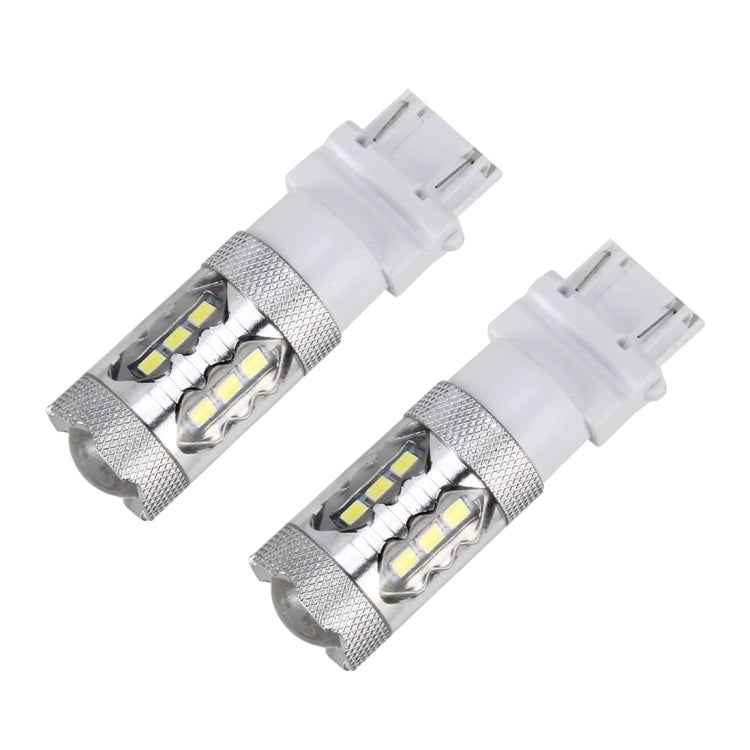 2 PCS T25 / 3156 5W 250LM 6000K Car Auto Turn Light Reversing Lights 16LEDs SMD-2835 Lamps, DC 12V