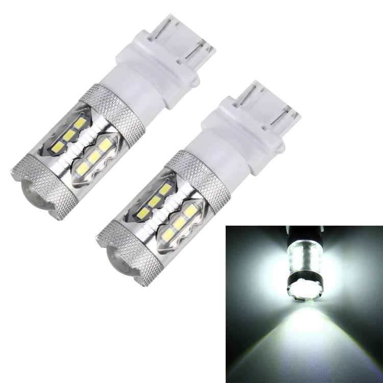 2 PCS T25 / 3157 5W 250LM 6000K Car Auto Brake Lights 16LEDs SMD-2835 Lamps, DC 12V