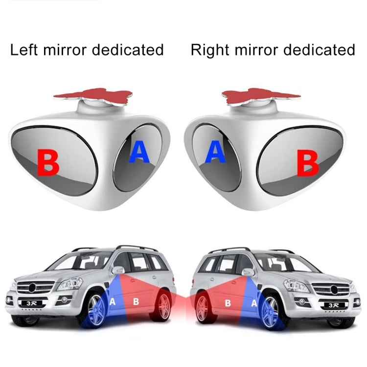 3R-046 360 Degrees Rotatable Right Blind Spot Side Assistant Mirror for Auto Car
