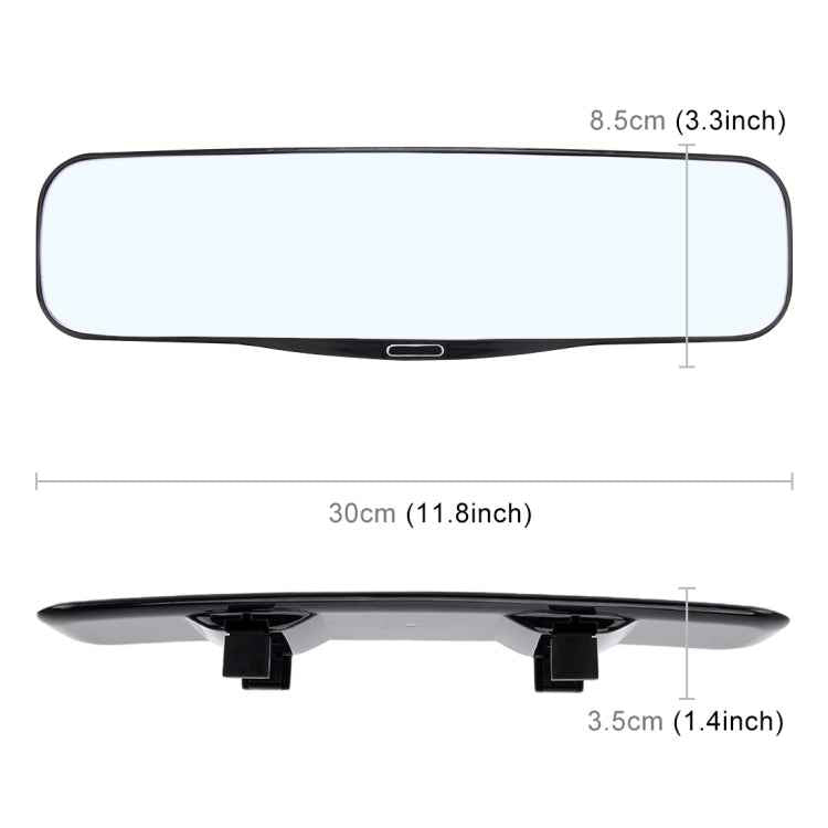 3R-331 Car Truck Interior Rear View Blind Spot Adjustable Wide Angle Curved Mirror, Size: 30*8.5*3.5cm