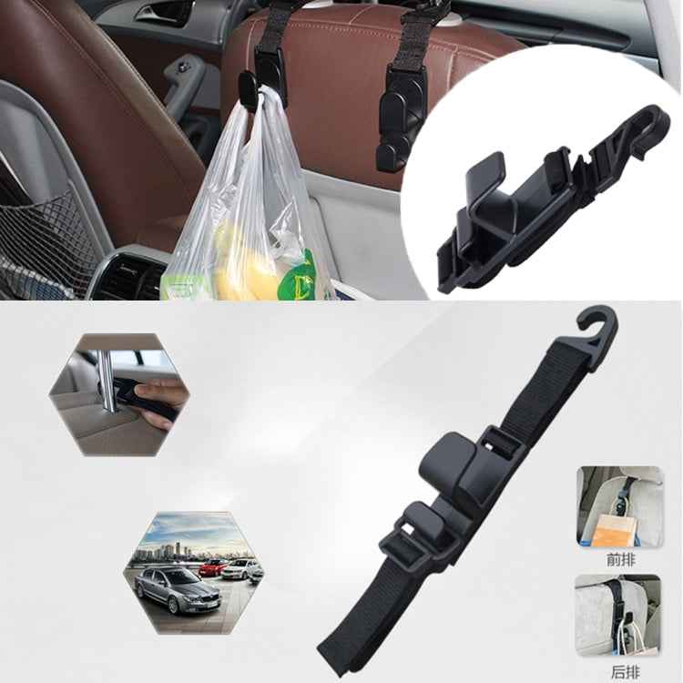 SHUNWEI SD-2512 Car Headrest Hook Universal Adjustable Car Back Seat Headrest Hanger Holder Hook for Bag Purse Cloth Grocery