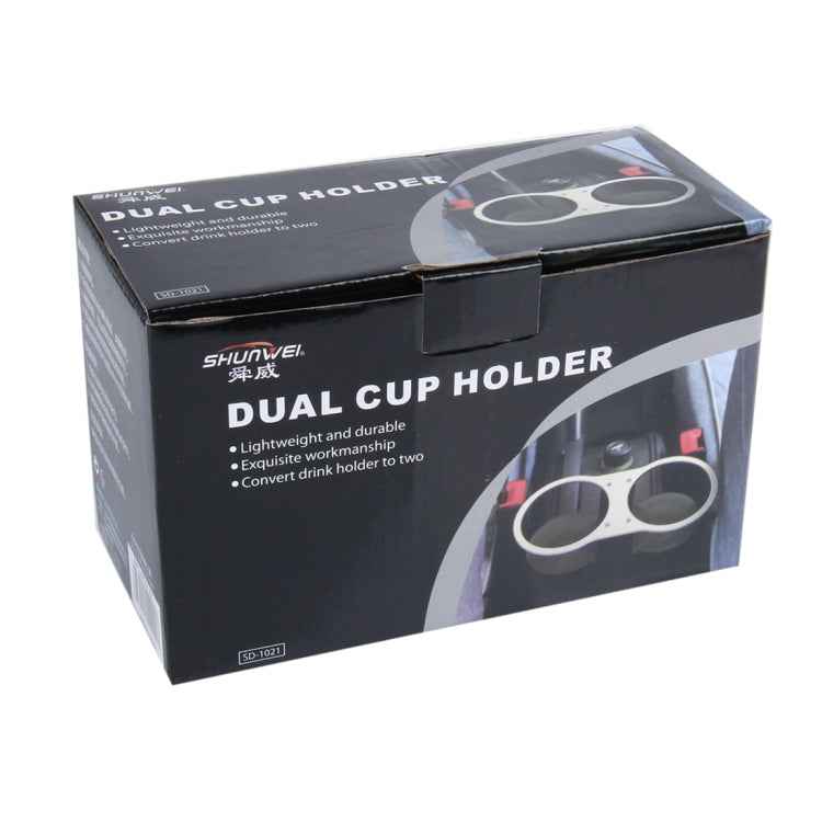 SHUNWEI SD-1021 Auto Car Truck Mount Dual Hole Drink Can Drinking Bottle Cup Holder Stand