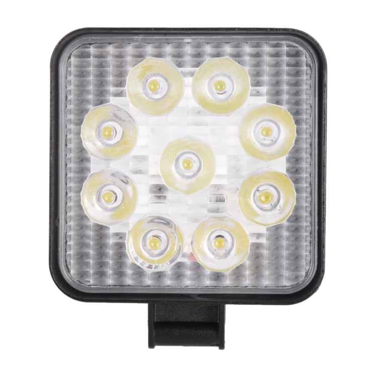 DC 10-30V 27W 2500LM 6000K Waterproof Vehicle Car Boat Marine External Work Lights Emergency Lights 60 Degrees Adjustable Flood Light LED Car Bulbs with 9 Intense Wafer LED Lights