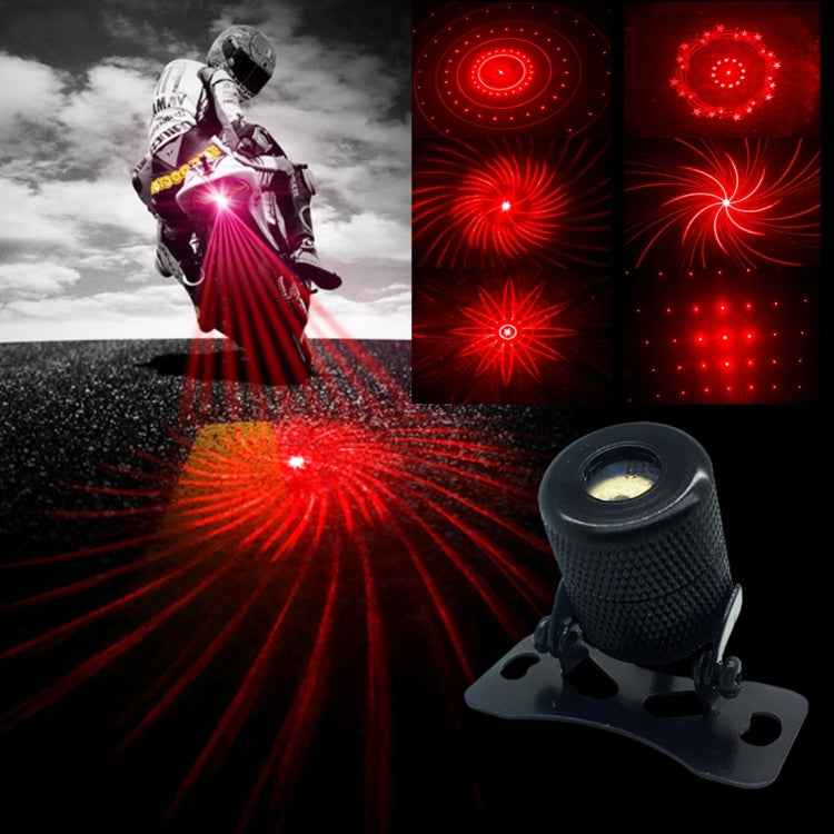 200mW Universal Car And Motorcycle Rear-end Alarm 650nM Laser Fog Anti-Collision Warning Lamp with Six Pattern, DC 8-36V Cable Length: 60cm