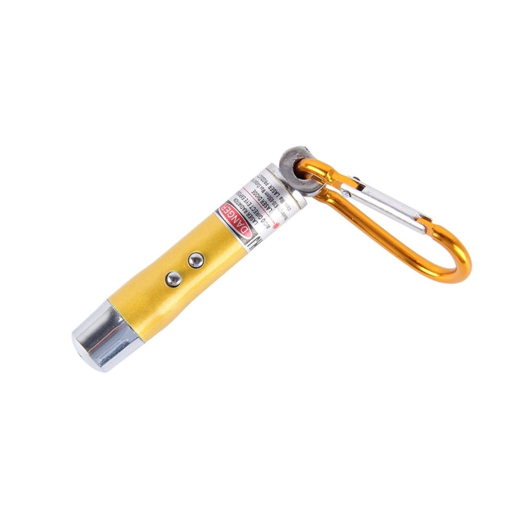 2pcs Outdoor Keychain Metal Shell Mini LED Flashlight Laser Light with Money Detecting