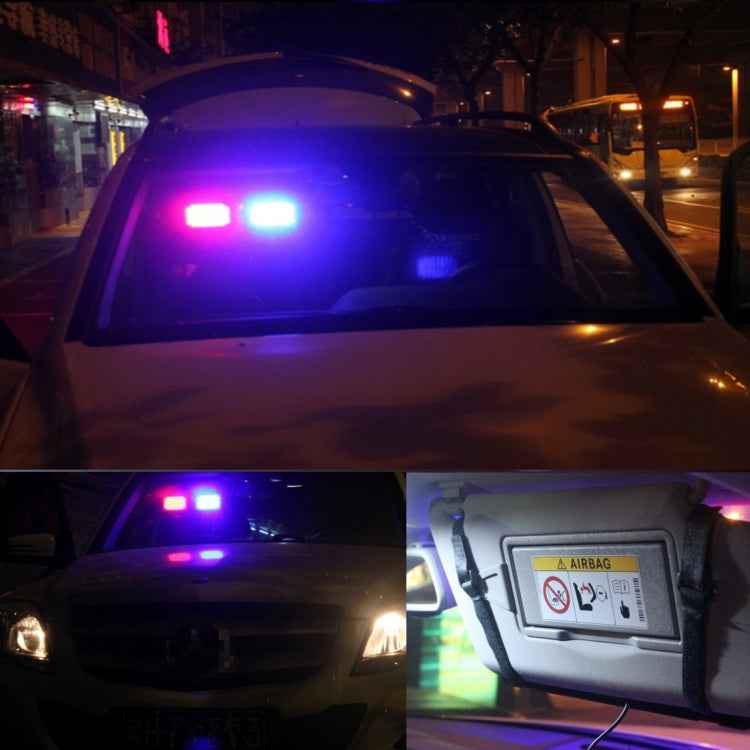 High qulaity DC 12V,9W LED Waterproof Car Sunshade Yellow Light + White Light Warning Lights Strobe Emergency Lights Flashing Light with 12 Kinds Flash Patterns