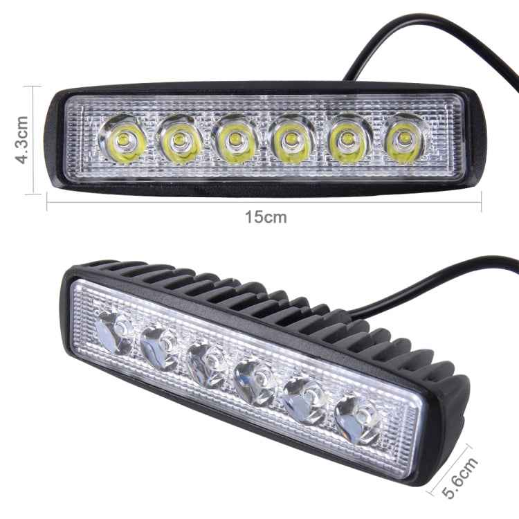 DC 10-30V 18W 1500LM 6500K Waterproof Vehicle Car Boat Marine External Work Lights Emergency Lights 30 Degrees Adjustable Spot Light LED Car Bulbs with 6 Intense Wafer LED Lights