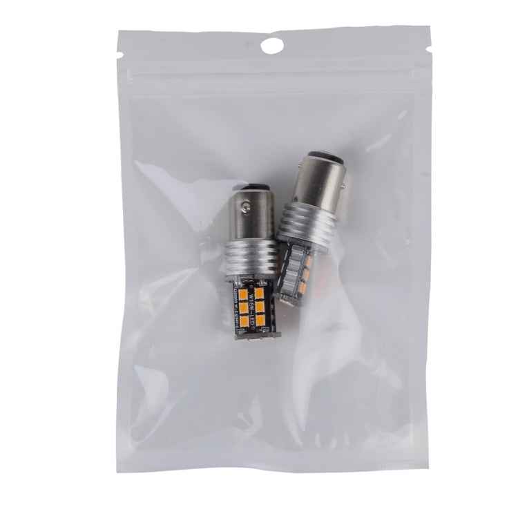 2 PCS 1157/BAY15D 3W 15 SMD-3528-LEDs Car Turn Light, DC 12V