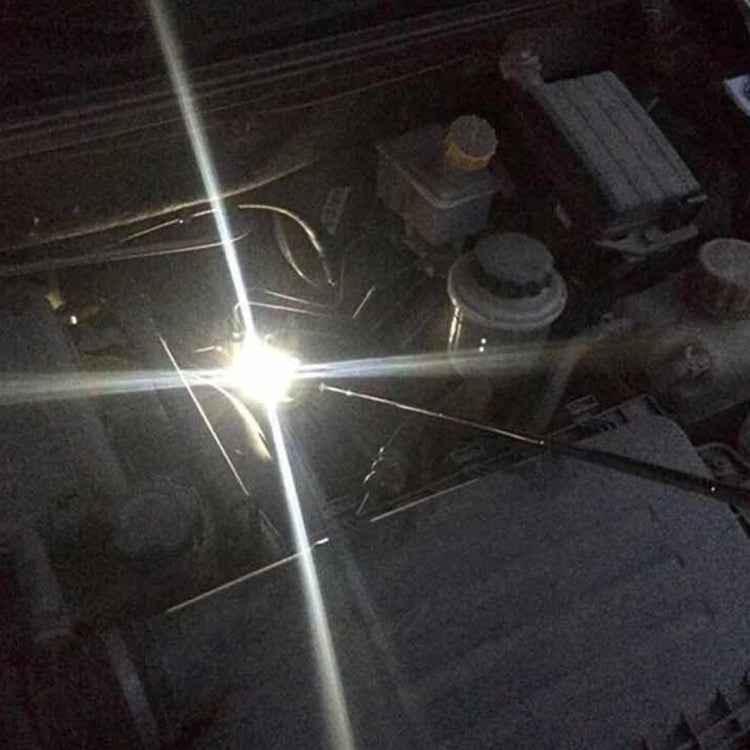 Retractable Vehicle Car Chassis Inspection Mirror with 3 PCS 5mm LED Lights, Mirror Diameter: 82mm, Max Expanding Length: 760mm