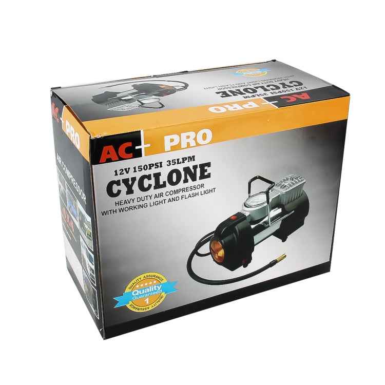 Portable 4X4 Heavy Duty Air Compressor 12V 150PSI 35LPM Pump Tire Inflatable Pump Car Tool with Working Light for Outdoor Emergency