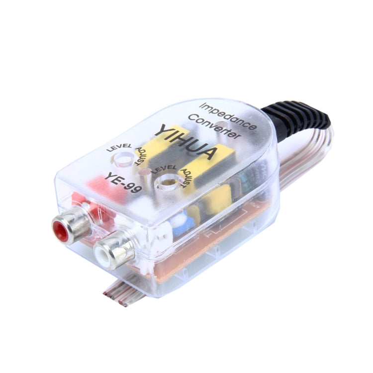 YE-99 Vehicle Car High to Low Impedance Converter Adapter Speaker to RCA Line, YE-99 Car High to Low Impedance Converter