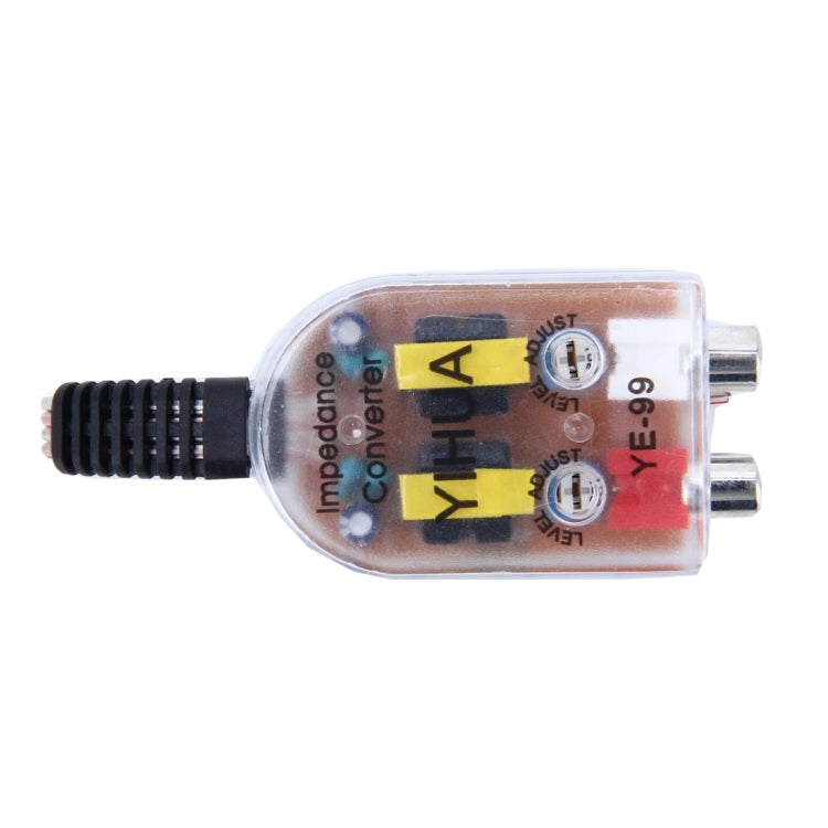 YE-99 Vehicle Car High to Low Impedance Converter Adapter Speaker to RCA Line, YE-99 Car High to Low Impedance Converter
