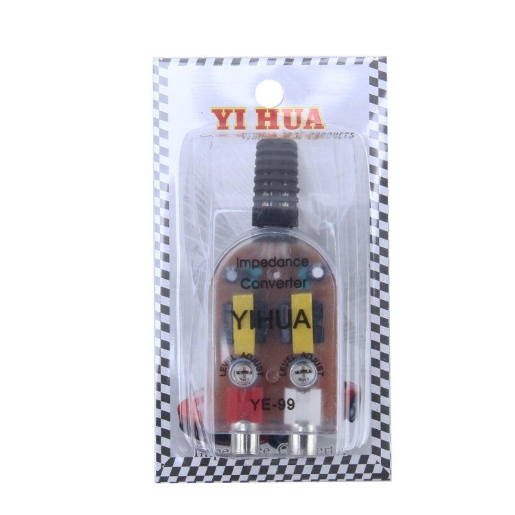 YE-99 Vehicle Car High to Low Impedance Converter Adapter Speaker to RCA Line, YE-99 Car High to Low Impedance Converter