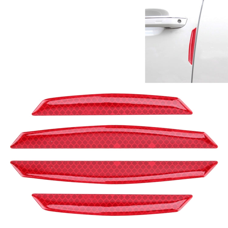 4 PCS Universal Car Door Anti-collision Strip Protection Guards Trims Stickers, 4 PCS