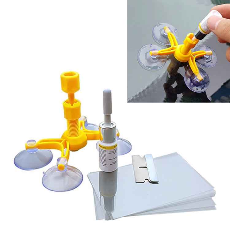 Professional Windscreen Repair Tool Paintless Dent Removal Car Window Windshield Repair Kit Chip Crack Auto Glass, Windscreen Repair Tool, Windscreen Repair Tool (White)