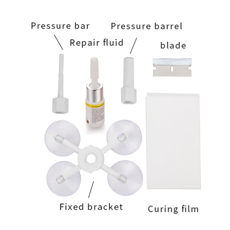 Professional Windscreen Repair Tool Paintless Dent Removal Car Window Windshield Repair Kit Chip Crack Auto Glass, Windscreen Repair Tool (White), Windscreen Repair Tool