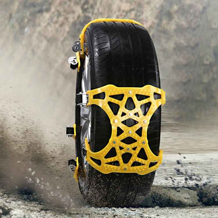 6 PCS Car Snow Tire Anti-skid Chains Winter Car Snow Tire Chains Wheel Chains Anti-skid Belt Thickened Anti-slip Chains with Effortless Wheel