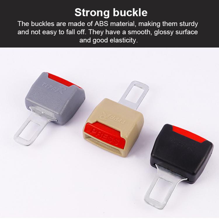 2 PCS RS-01 Universal Car Seat Belt Extension Buckle, Black